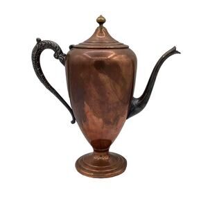 Vintage Antique 1888 FB Rogers Silver On Copper Tea Or Coffee Pot 2314